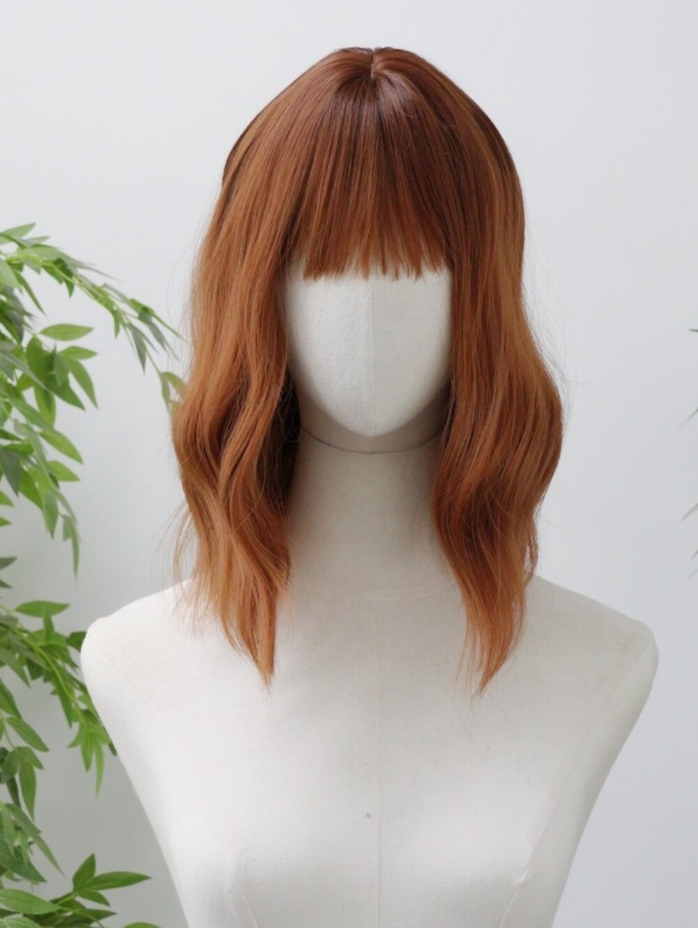 Copper Ginger Wavy Bob Wig